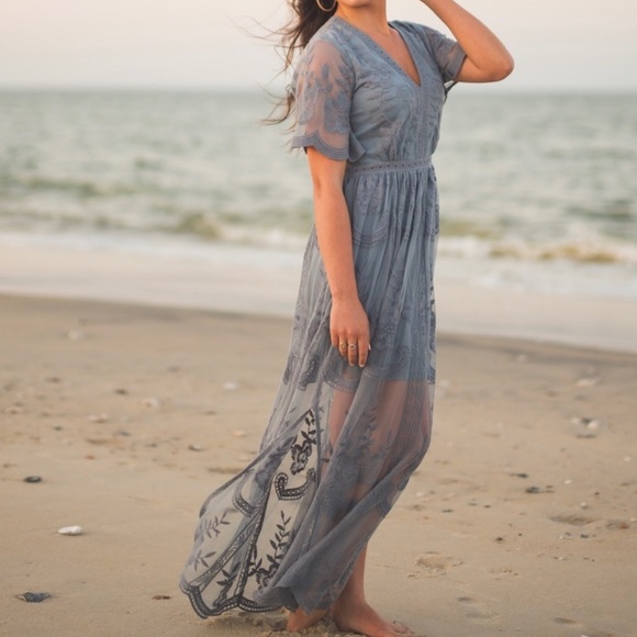 Altar'd State Dresses Altardstate Lace Overlay Maxi